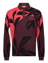 Adidas Performance - Mer Sp Lspolo M - Marškinėliai ilgomis rankovėmis - Raudona