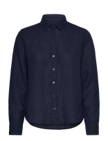 Gant - Reg Linen Shirt - Lininiai marškiniai - Tamsiai mėlyna