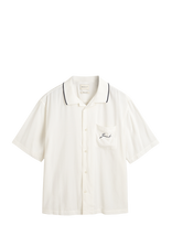 Gant - Rel Viscose Ss Shirt - Marškiniai trumpomis rankovėmis - Balta