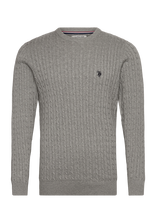 U.S. Polo Assn. - Mads Reg Cot Uspa M Knit - Apvalios apykaklės megztinis - Pilka