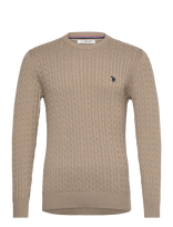 U.S. Polo Assn. - Mads Reg Cot Uspa M Knit - Apvalios apykaklės megztinis - Smėlio