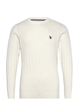 U.S. Polo Assn. - Mads Reg Cot Uspa M Knit - Apvalios apykaklės megztinis - Balta