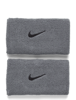 NIKE Equipment - Nike Swoosh Classic Doublewide Wristbands 2Pk - Sportinė prakaito apyrankė - Pilka