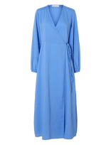 Selected - Slflucia-Susie Ls Ankle Wrap Dress B - Ilga suknelė - Mėlyna