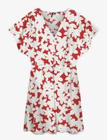 Vero Moda - Vmdicthe S/L V-Neck Short Dress Wvn Ga - Trumpa suknelė - Raudona