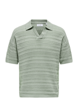 ONLY & SONS - Onsgrayson Ds 5 Chochet Polo Knit Noos - Megzti polo marškinėliai trumpomis rankovėmis - Žalia