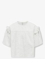 Kids Only - Kogdaisy S/S Emb Anglaise Shirt Wvn - Palaidinės ir tunikos - Balta