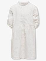 Kids Only - Kogdaisy 2/4 Emb Anglaise Dress Wvn - Suknelė trumpomis rankovėmis - Balta