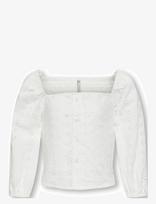 Kids Only - Kogpilea 3/4 Emb Anglaise Shirt Wvn - Palaidinės ir tunikos - Balta