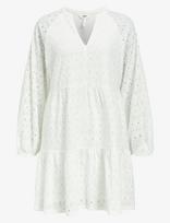 Object - Objlaila Gia L/S Re Short Dress Noos - Trumpa suknelė - Balta