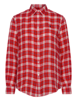 Polo Ralph Lauren - Classic Fit Plaid Linen Shirt - Marškinėliai ilgomis rankovėmis - Raudona