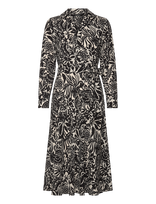 Lauren Ralph Lauren - Floral Crepe Midi Dress - Iki kelių ir midi suknelės - Juoda