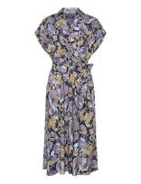 Lauren Ralph Lauren - Floral Belted Crepe Dress - Marškininė suknelė - Mėlyna