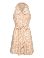 Lauren Ralph Lauren - Floral Crepe Sleeveless Shirtdress - Vasarinė suknelė - Smėlio