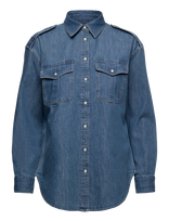 Lauren Ralph Lauren - Relaxed Fit Denim Shirt - Džinsiniai marškiniai - Mėlyna