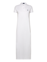 Polo Ralph Lauren - Cotton Mesh Polo Dress - Iki kelių ir midi suknelės - Balta