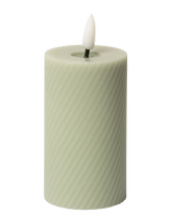 C'est Bon - Swirled Led Pillar Candle - LED žvakė - Žalia