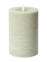C'est Bon - Rustic Finish Led Pillar Candle - LED žvakė - Žalia