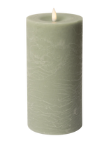 C'est Bon - Rustic Finish Led Pillar Candle - LED žvakė - Žalia