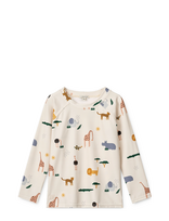 Liewood - Noah Printed Longsleeve Swim Tee - Maudymosi liemenėlė - Smėlio
