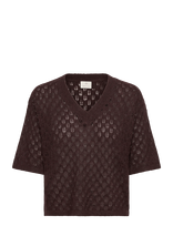 Kaffe - Kalourine V-Neck Pullover - Megztinis - Ruda