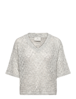 Kaffe - Kalourine V-Neck Pullover - Megztinis - Pilka