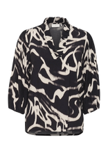 Kaffe - Kamartha Frill Blouse - Marškinėliai trumpomis rankovėmis - Juoda