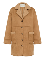 Kaffe - Kamarlie Coat - Vilnonė striukė - Smėlio