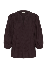 Kaffe - Kaannika Blouse - Marškinėliai trumpomis rankovėmis - Ruda