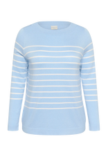 Kaffe Curve - Kclizzy Striped Boatneck No - Megztinis - Mėlyna