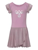 Hummel - Hmljr Mix Glitter Dress - Suknelė trumpomis rankovėmis - Rožinė