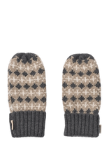 Wheat - Jacquard Mittens Haansi - Pirštinės - Pilka