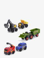 Dickie Toys - Dickie Toys Mini Leksaksbilar 5-Pack,  8 Cm - Traktoriai - Marga / raštuota