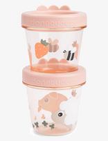 Done By Deer - Baby Food Container 2-Pack Tiny Farm Powder - Kūdikių maisto indelis - Rožinė