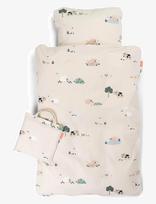 Done By Deer - Bedlinen Baby Int/Dk Tiny Farm Sand - Kūdikių pagalvės ir antklodės - Smėlio
