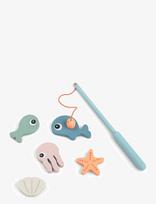 Done By Deer - Bath Fishing Toy Sea Friends Colour Mix - Maudymuisi - Marga / raštuota