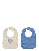 OYOY MINI - Erik Elephant Bib - Pack Of 2 - Seilinukas be rankovių - Mėlyna