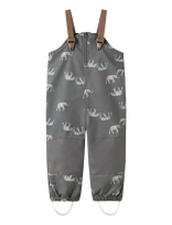 Name It - Nmmalfa08 Softshell Bib Pant Aop Fo - Minkštos kelnės - Pilka