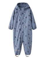Name It - Nmmdry10 Rain Suit Fleece Aop Fo - Apsauginis kombinezonas nuo lietaus - Mėlyna