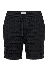 ONLY & SONS - Onstel Braddock Waffle Shorts - Laisvalaiko marškiniai - Juoda