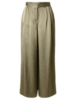 Selected - Slfselene Hw Wide Pant B - Lininės kelnės - Žalia