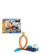 Hot Wheels - City Super Police Station Playset With 1:64 Scale Police Toy Car & Adjustable Track Loop - Lenktynių trasos - Marga / raštuota