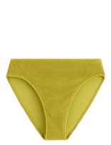 Lindex - Brief Bikini High Hanna Crepe - Aukšto juosmens bikiniai - Žalia