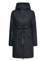 Rains - Lohja Long Insulated Curve Jacket W3T2 - Lietpaltis - Juoda