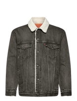 Levi's® - Relaxed Fit Sherpa Trkr Salt L - Džinsinis švarkas be pamušalo - Pilka