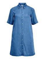 Object - Objframe 2/4 Re Denim Dress Noos - Iki kelių ir midi suknelės - Mėlyna