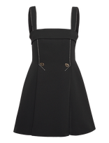 STINE GOYA - 2360 Structured Crepe, Mini Dress W - Trumpa suknelė - Juoda