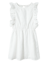 Name It - Nkffioleta Sl Dress Ps - Kūdikių suknelė be rankovių - Balta