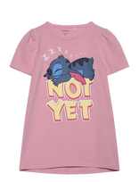 Name It - Nmfasta Stitch Ss Nightgown Wdi - Marškinėliai trumpomis rankovėmis - Rožinė
