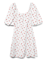 Vero Moda - Vmodette 2/4 Short Bow Dress Wvn - Trumpa suknelė - Balta